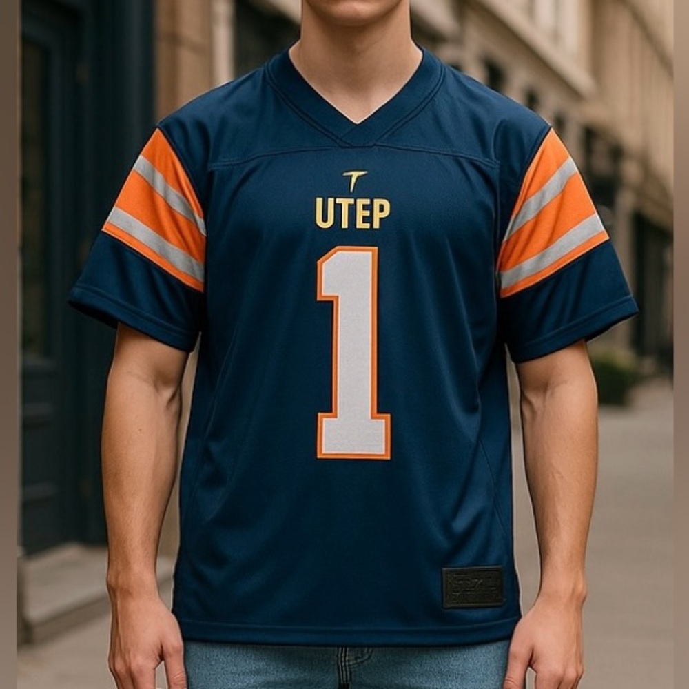 ProSphere Men's UTEP Miners #1‎ Navy Sublimated Football Jersey size small
